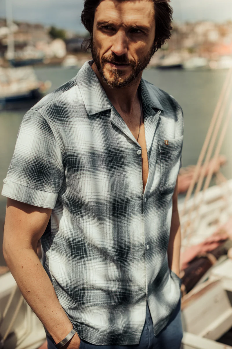 Ansel Check Shirt Monochrome - Image 4