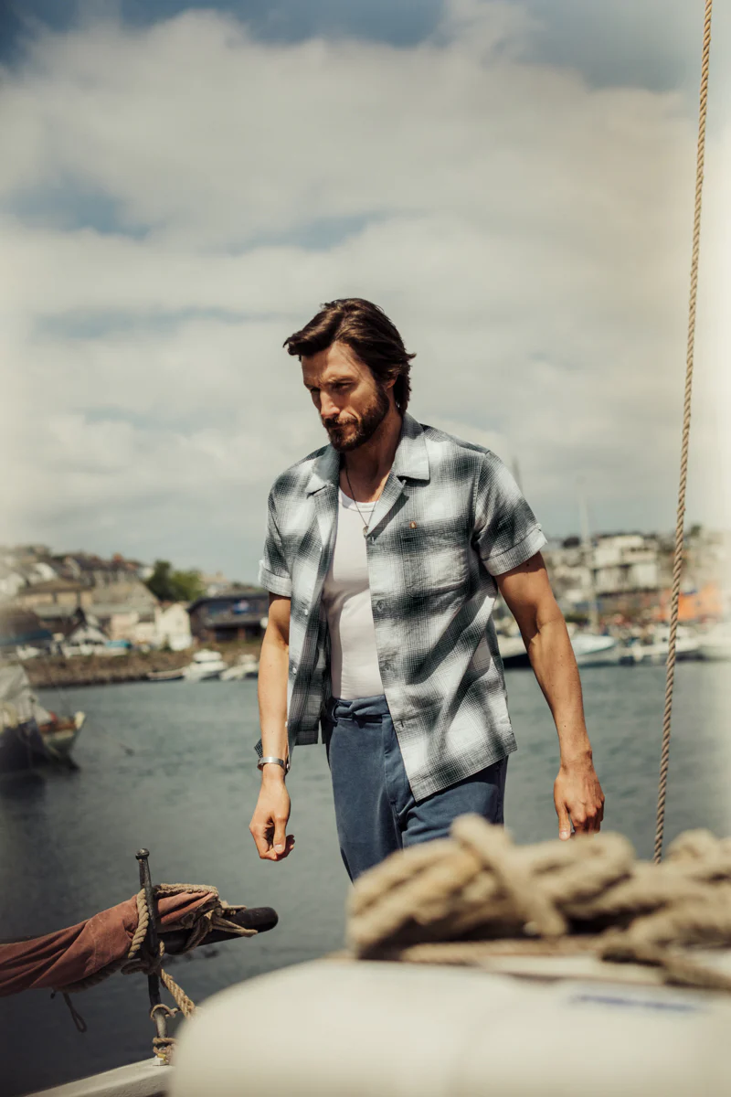 Ansel Check Shirt Monochrome - Image 5