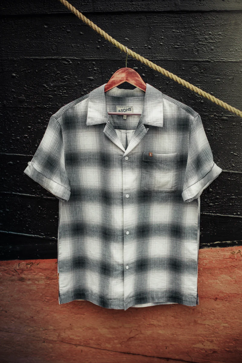 Ansel Check Shirt Monochrome - Image 7