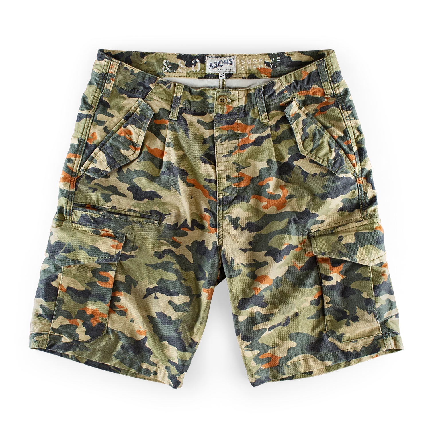 &SONS Surplus Army Shorts Camo - Image 10