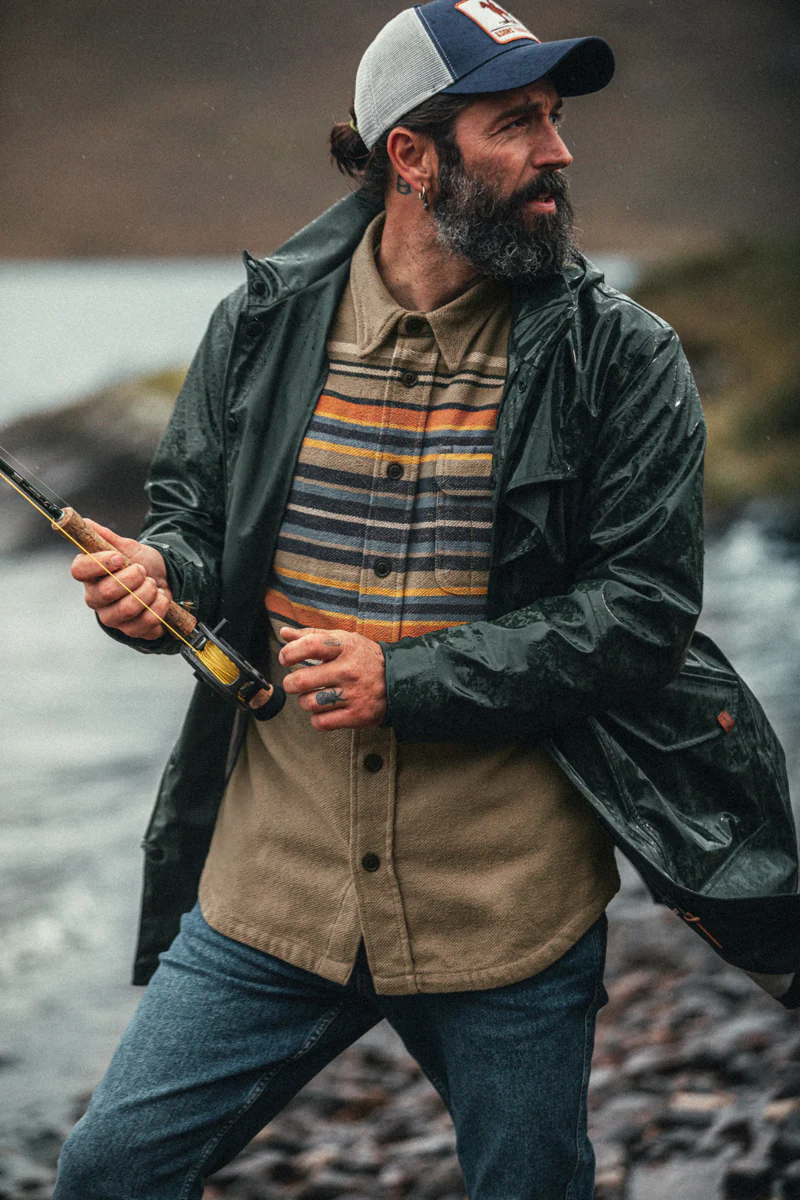 Bedrock Blanket Stripe Shirt Fawn/Orange Stripe - Image 6