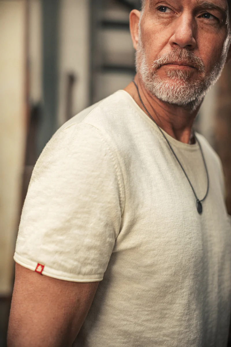 Bianco Knitted T-Shirt Raw - Image 3