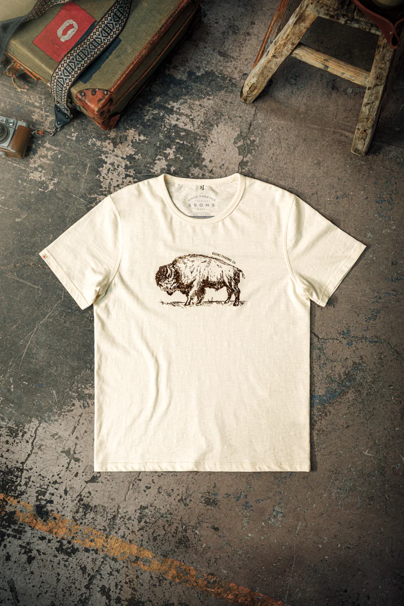 Bison Slub T-Shirt Raw - Image 6