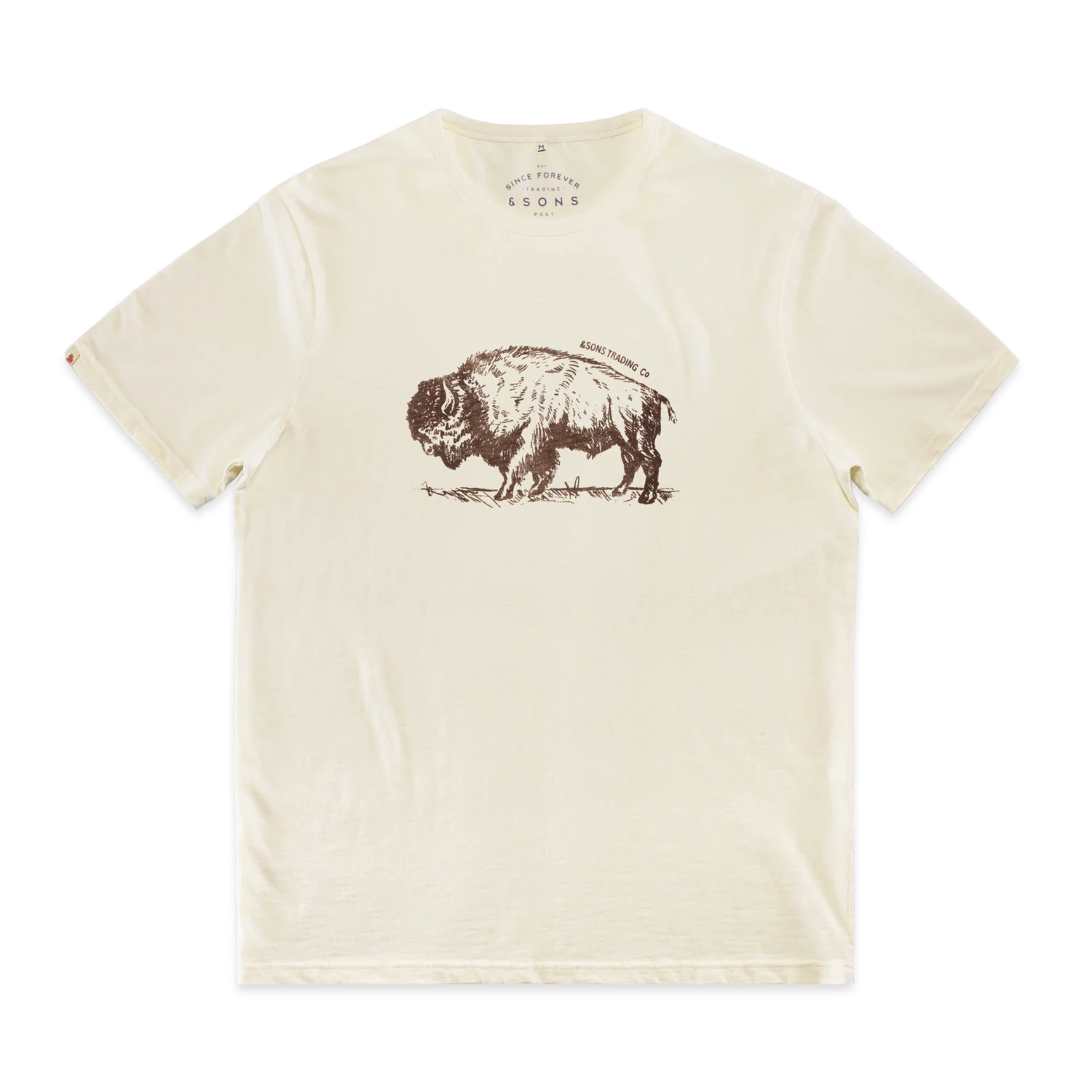 Bison Slub T-Shirt Raw - Image 7