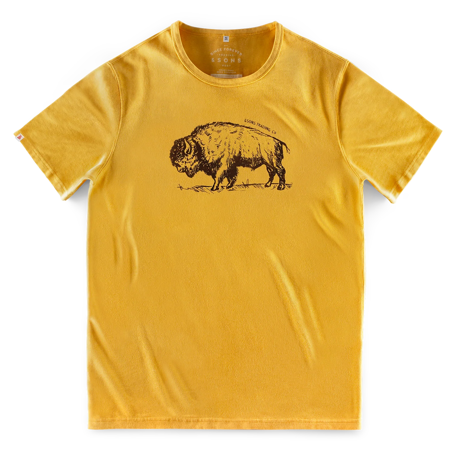 Bison T-Shirt Old Gold - Image 5