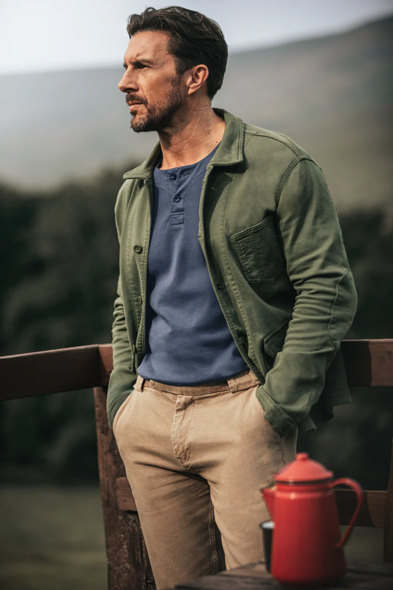 Bluesand Short Sleeve Henley Navy - Image 5