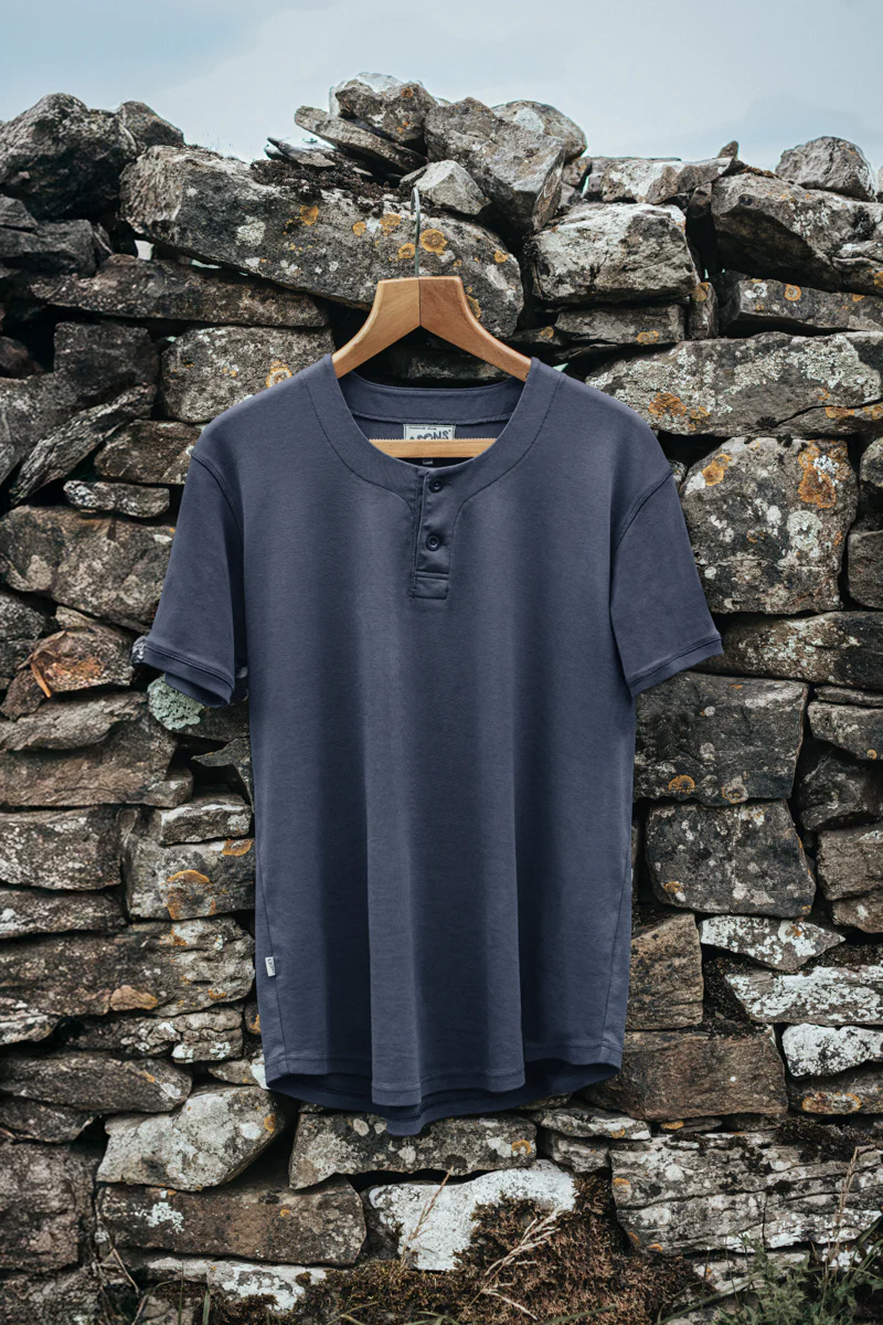 Bluesand Short Sleeve Henley Navy - Image 7