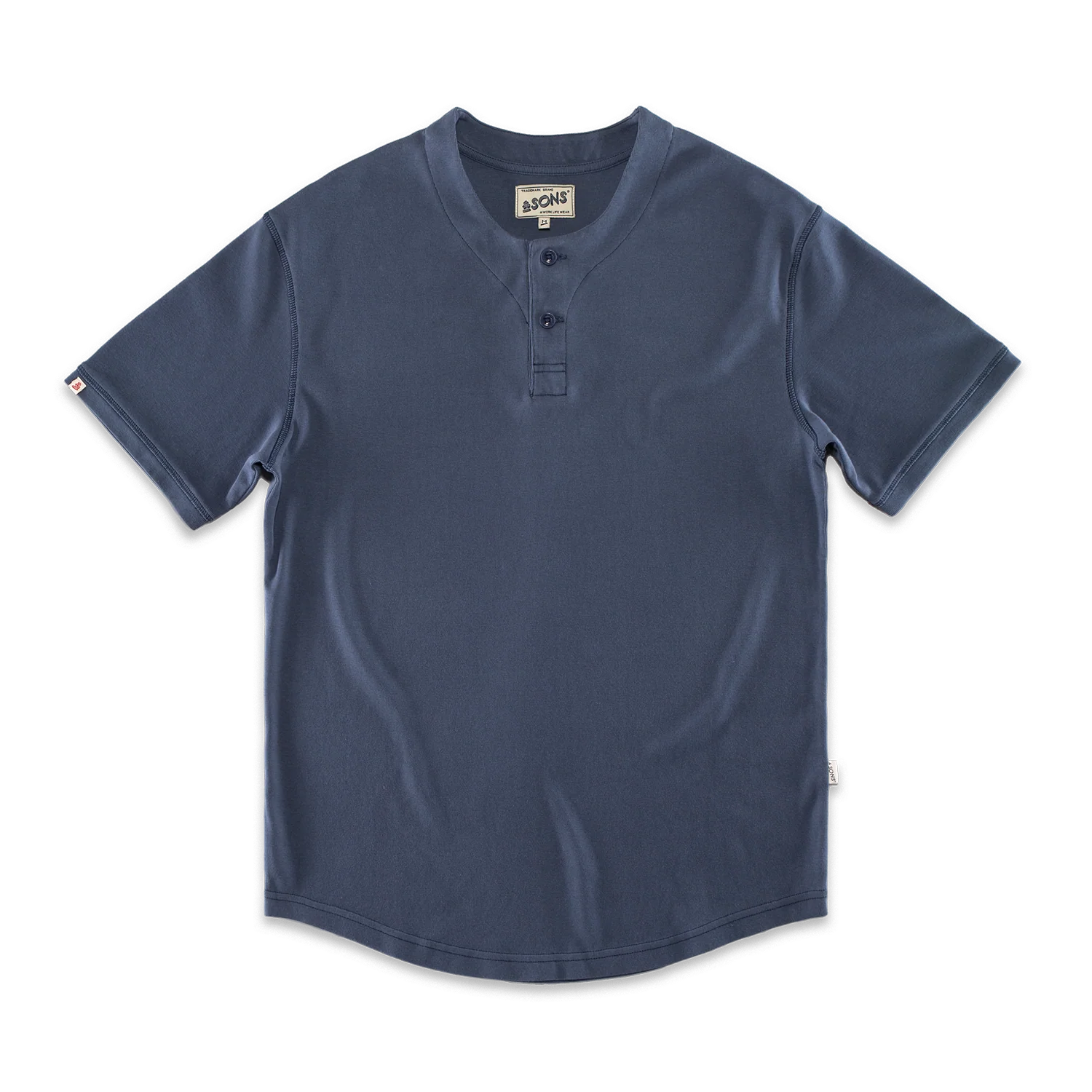 Bluesand Short Sleeve Henley Navy - Image 8