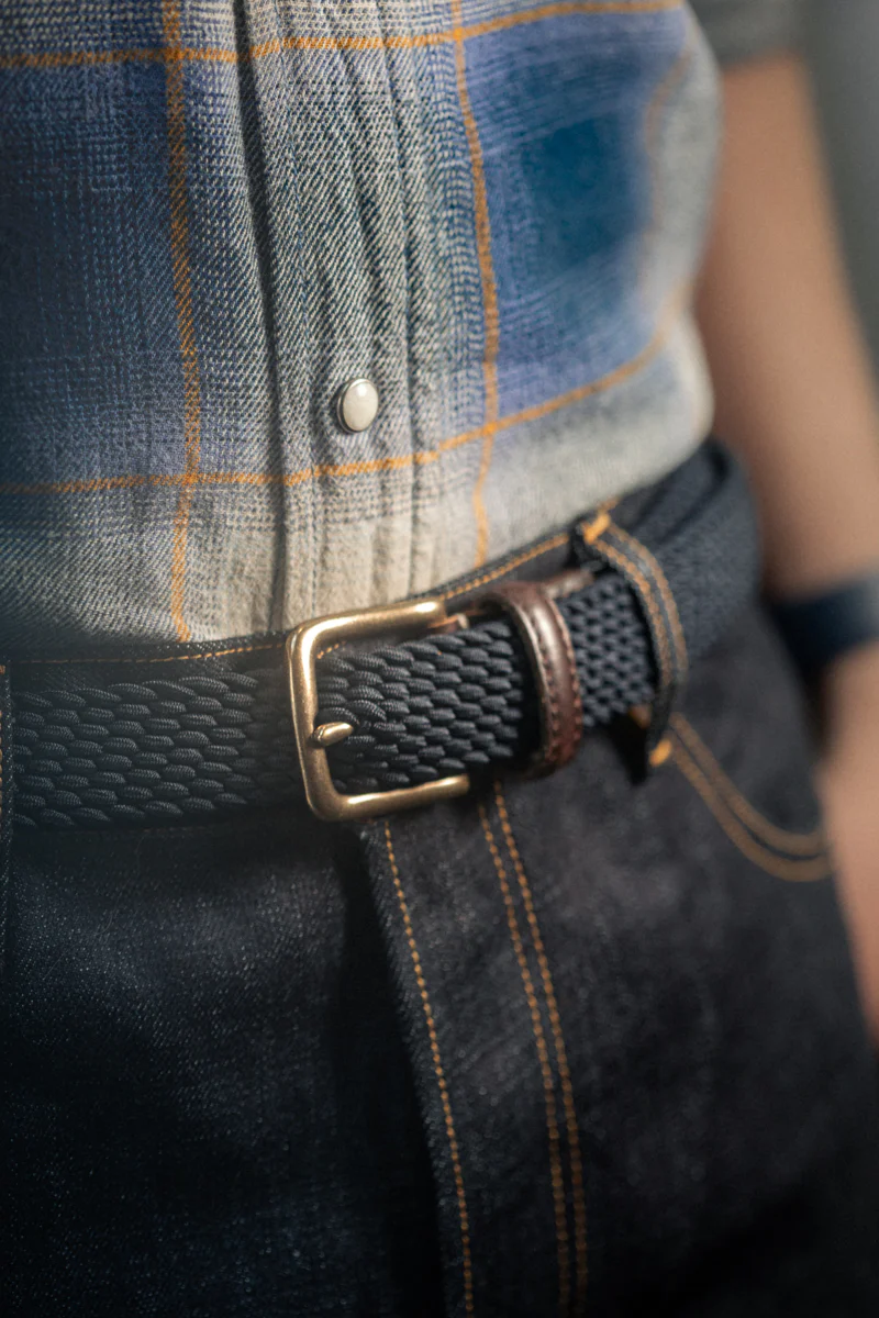 Bodega Braided Belt Navy - Image 5