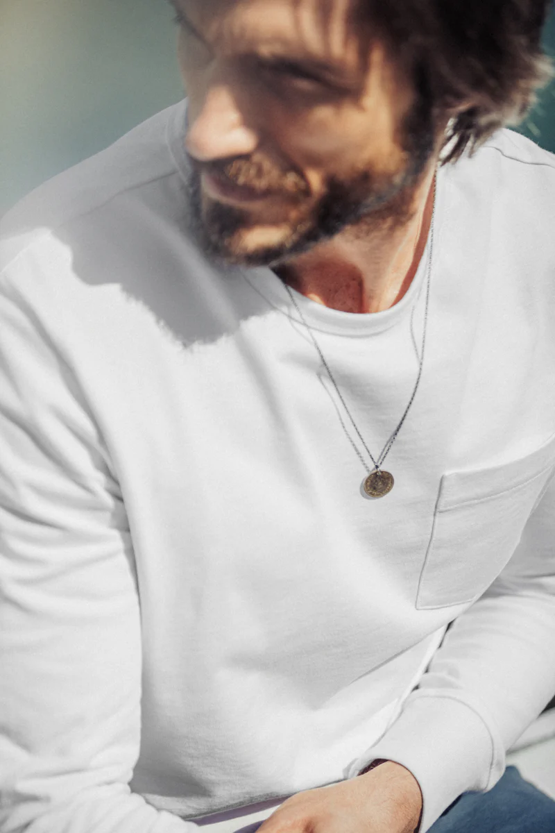 Boxer Pocket Long Sleeve T-Shirt White - Image 6