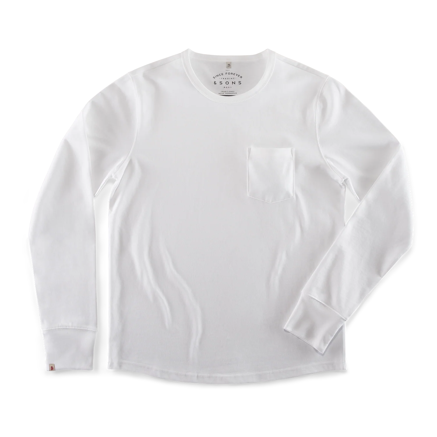 Boxer Pocket Long Sleeve T-Shirt White - Image 7