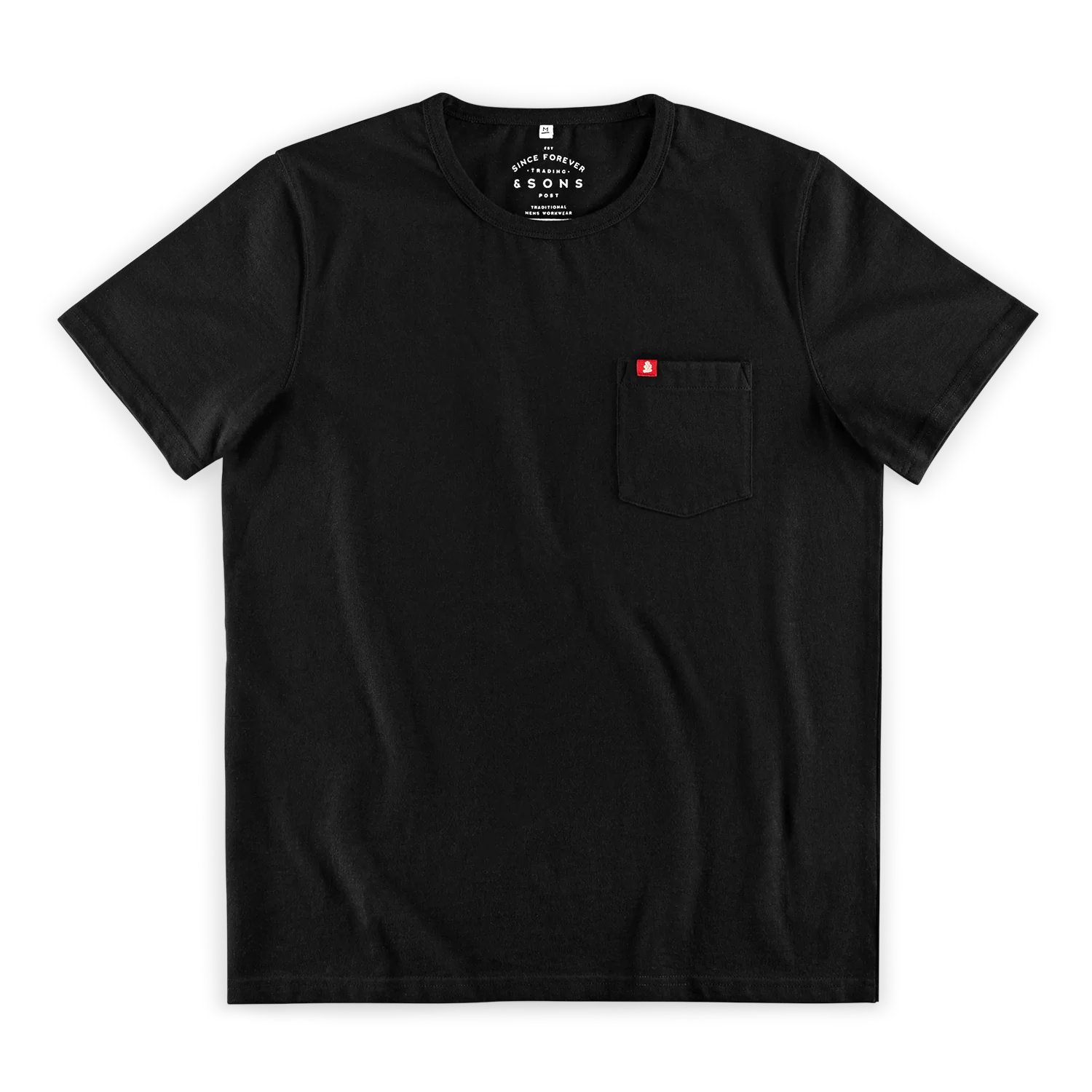 &SONS Boxer Pocket T-Shirt Black - Image 4