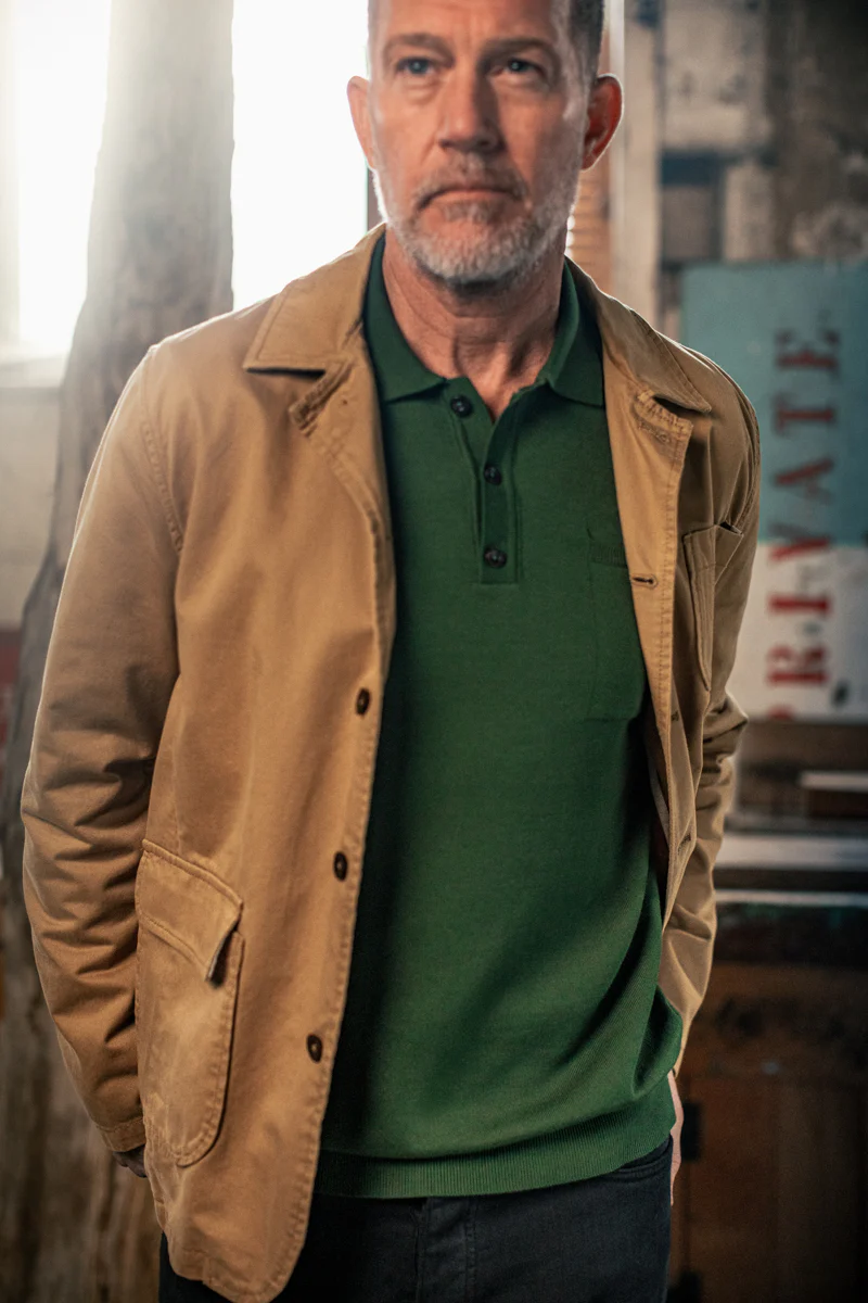 Cedar Knitted Polo Green - Image 3