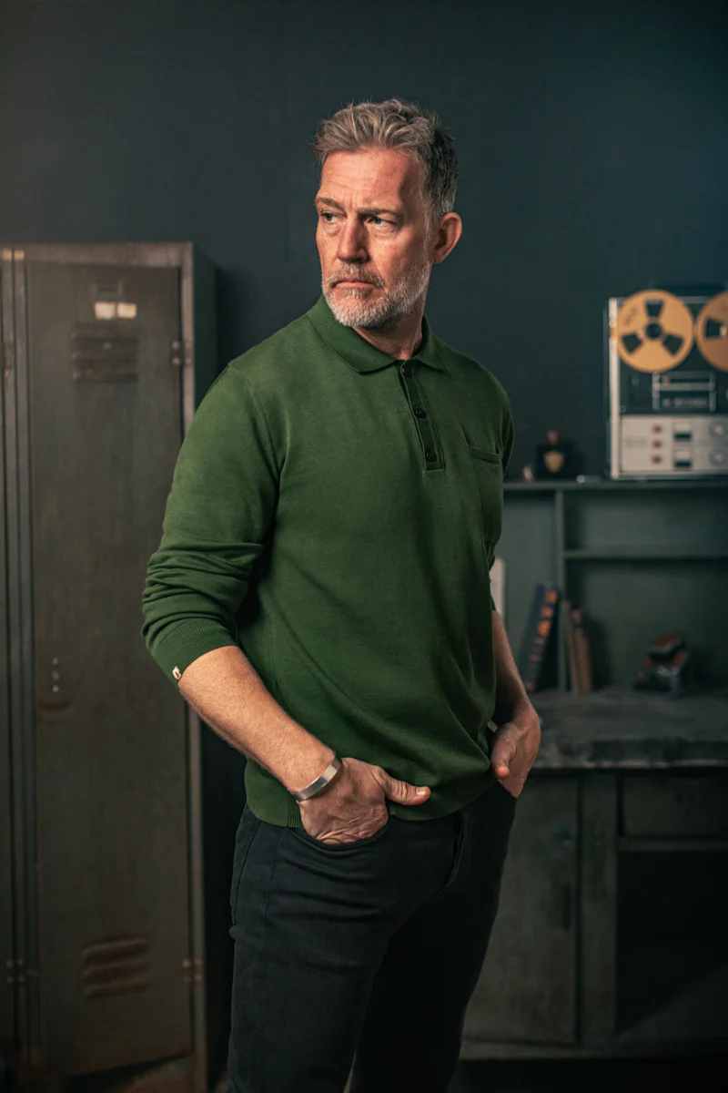 Cedar Knitted Polo Green - Image 4