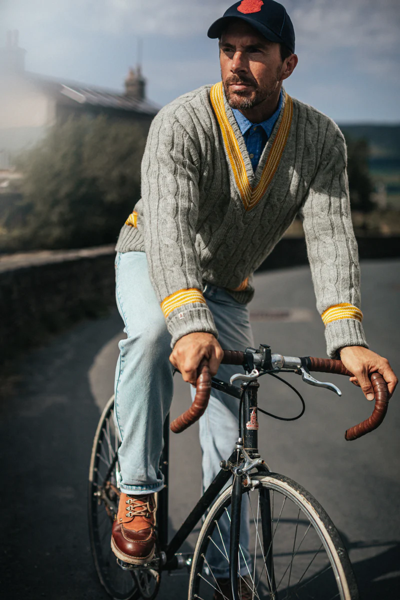 Century Cricket Jumper Grey Marl - Image 3