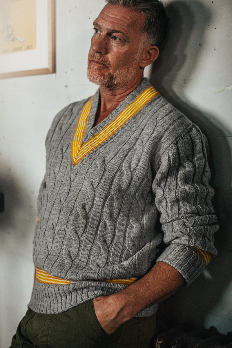 Century Cricket Jumper Grey Marl - Image 5