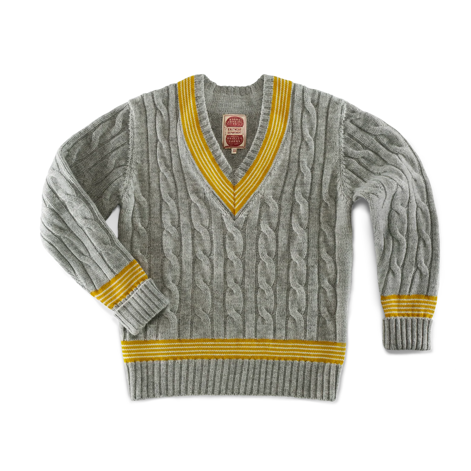 Century Cricket Jumper Grey Marl - Image 9