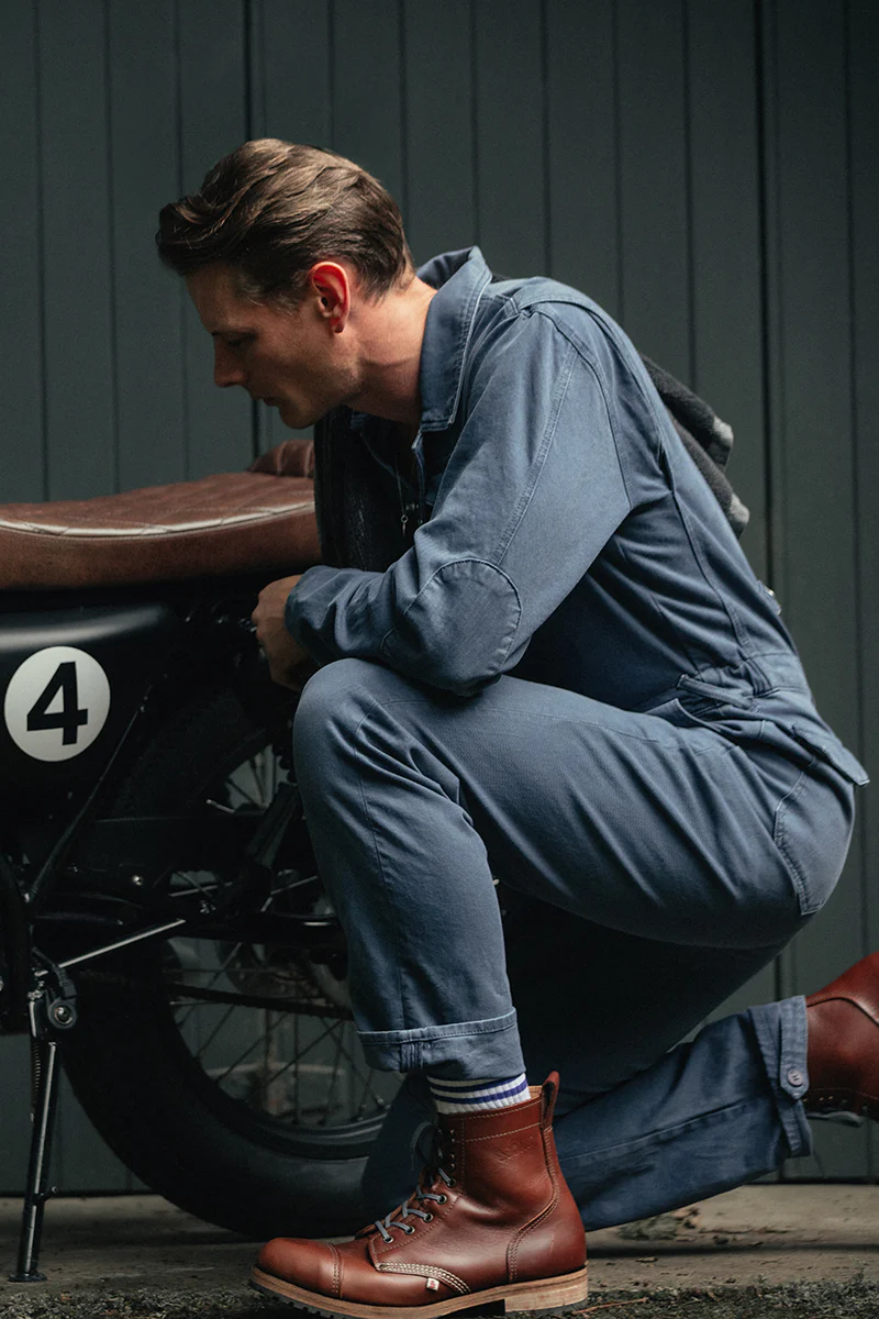 &SONS Churchill Coveralls Dark Denim - Image 4