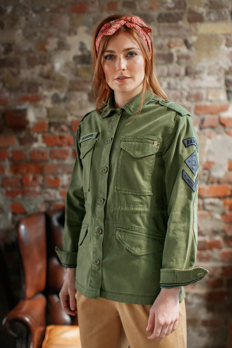 Damsons Combat Jacket Army Green - Image 4