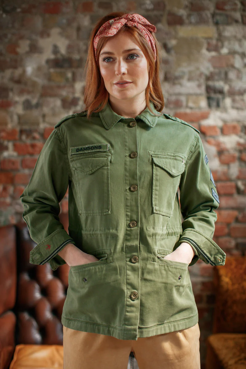 Damsons Combat Jacket Army Green - Image 5