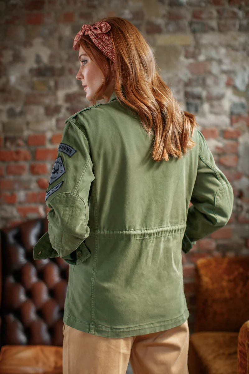 Damsons Combat Jacket Army Green - Image 6