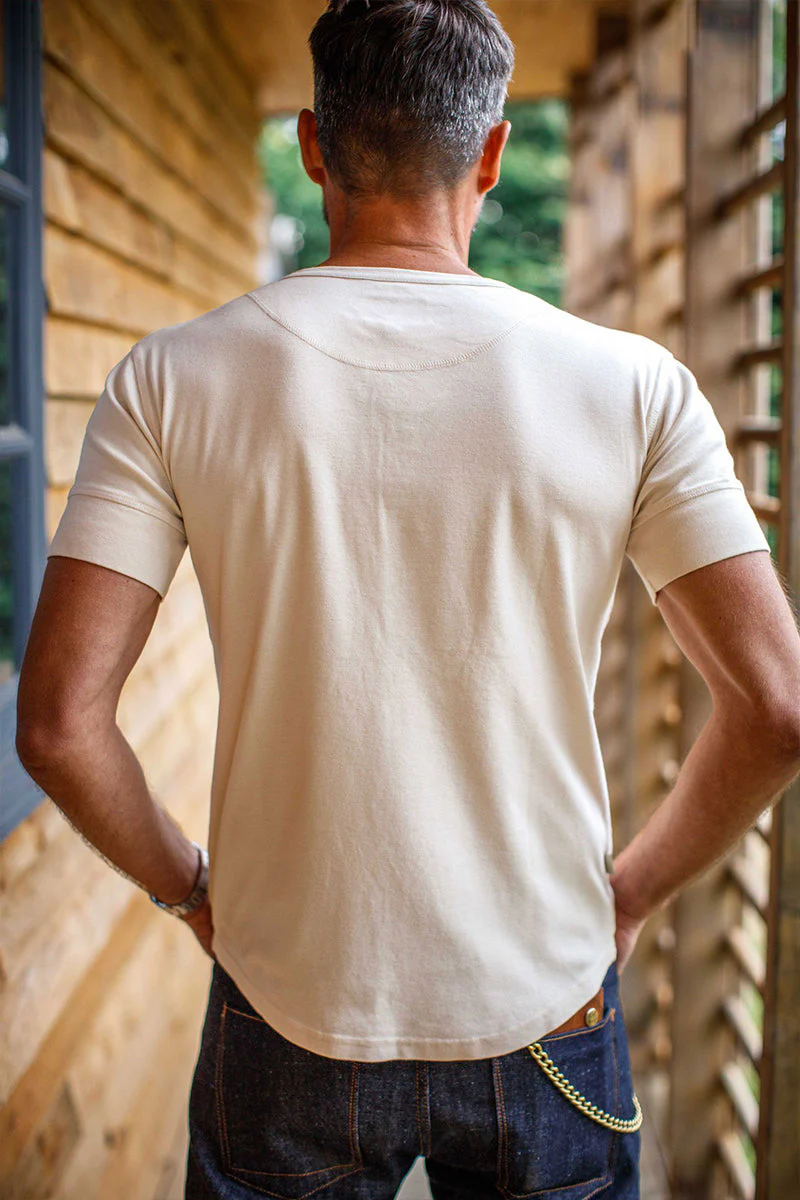The New Elder Henley Short Sleeve Shirt Raw - Image 3