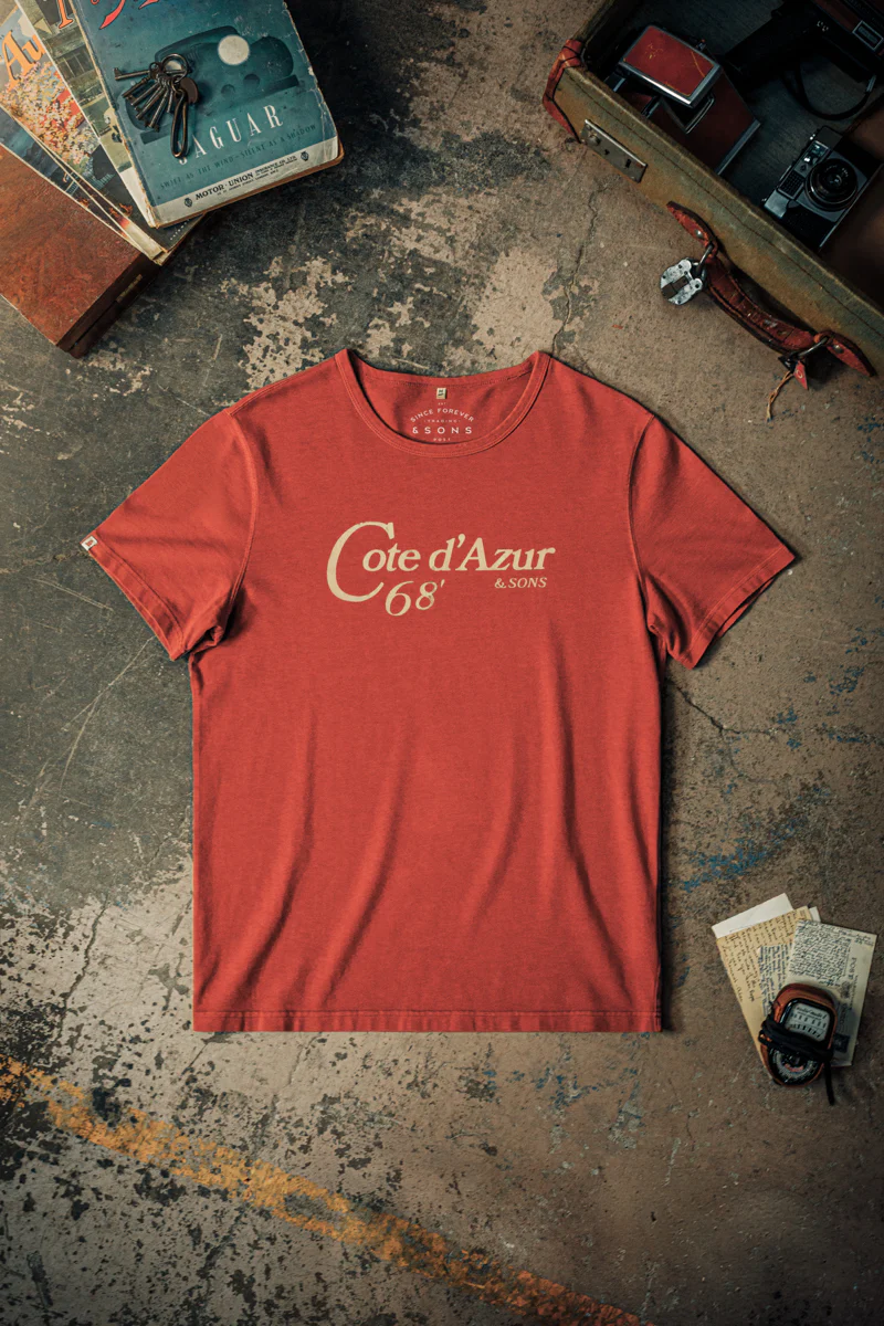 Cote d'Azur T-Shirt Red - Image 4