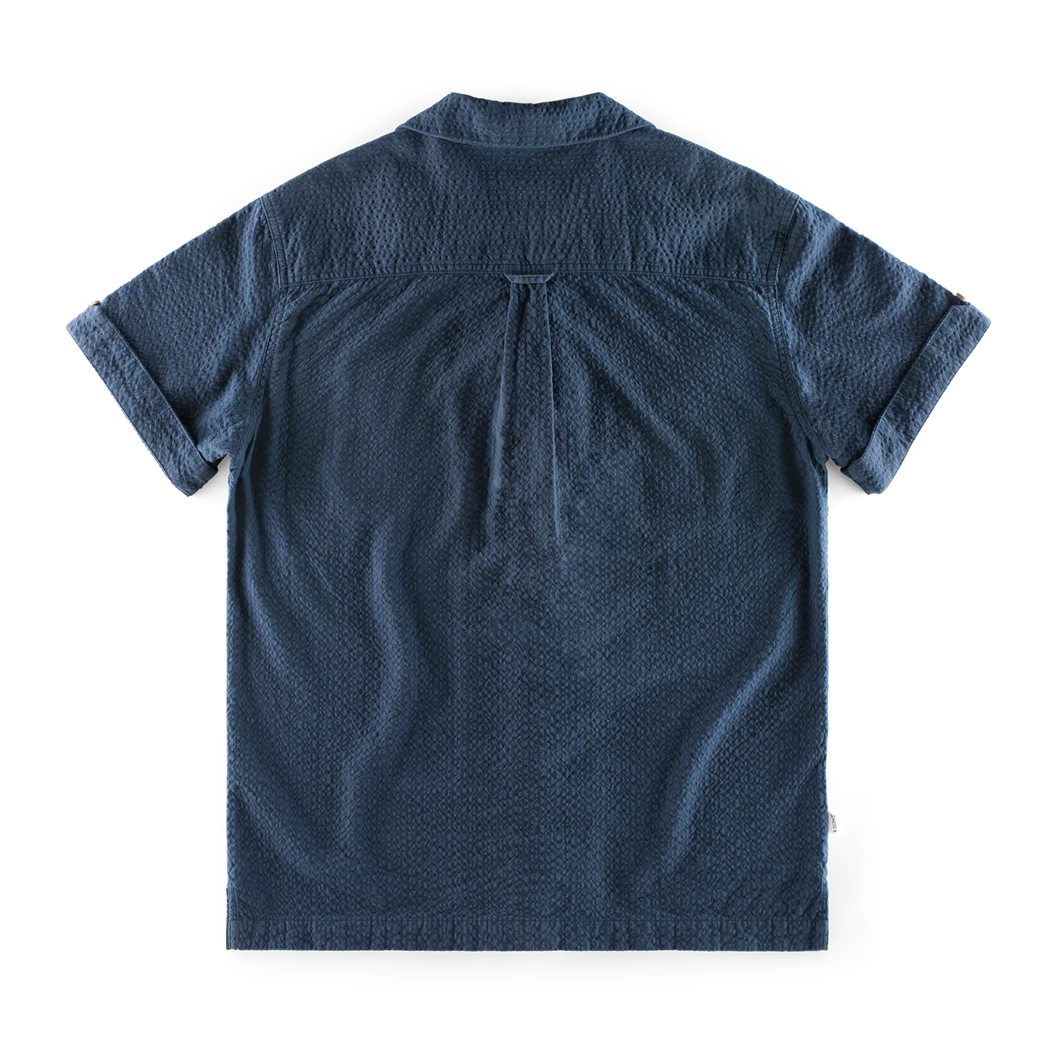 Cuban Night Seersucker Shirt Navy - Image 9