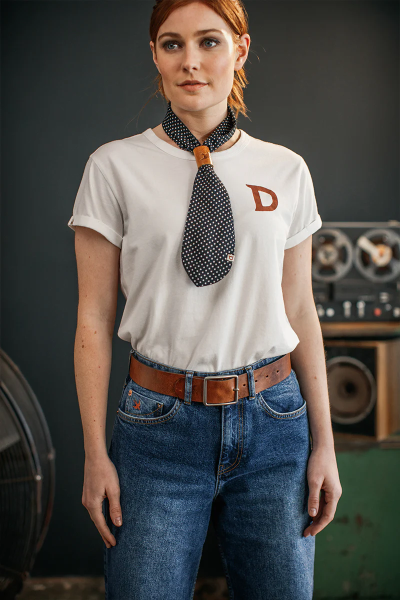 Damsons D Crew T-Shirt White - Image 4