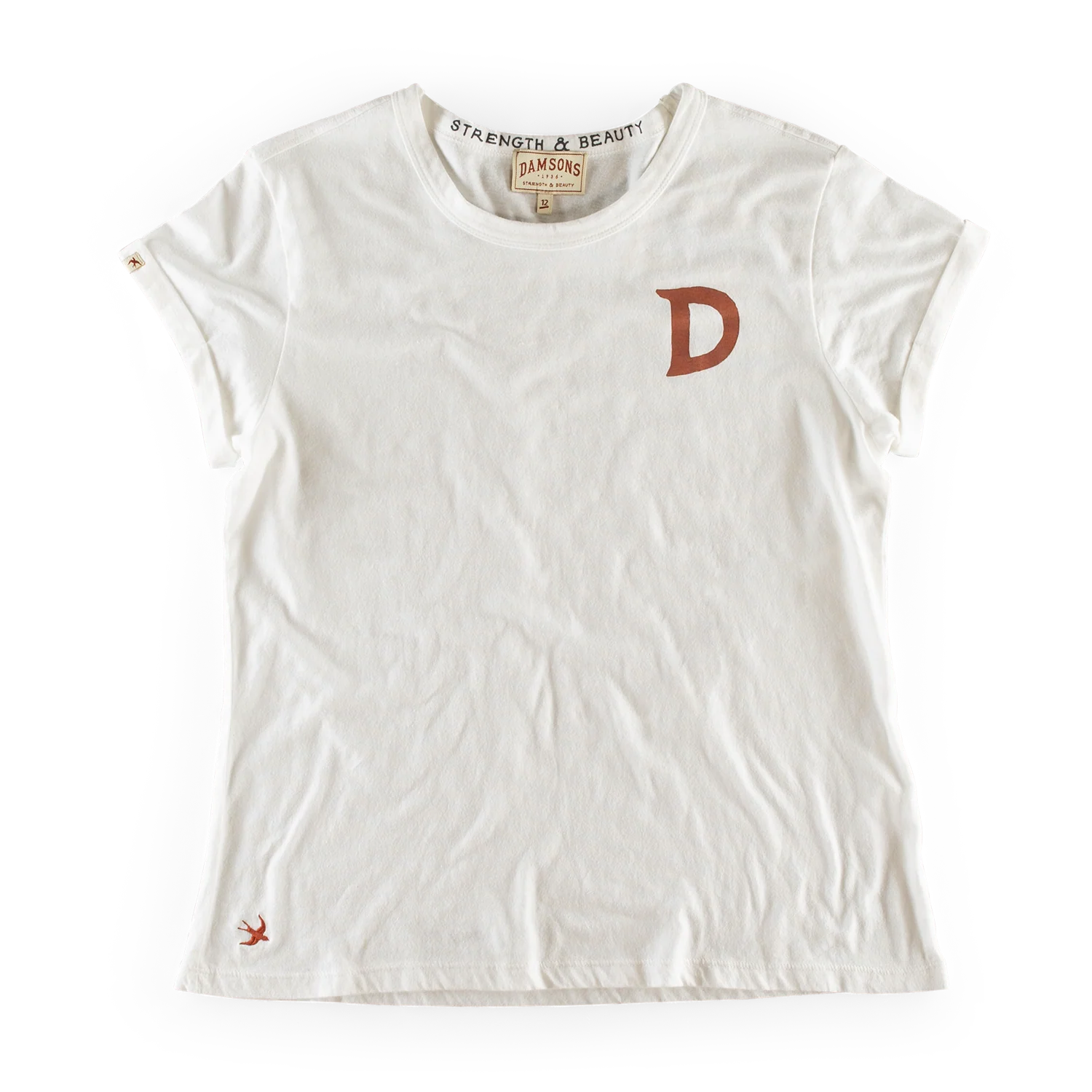 Damsons D Crew T-Shirt White - Image 7