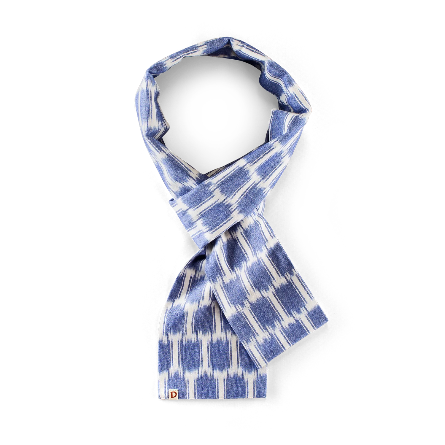 Damsons Block Scarf Light Blue - Image 5
