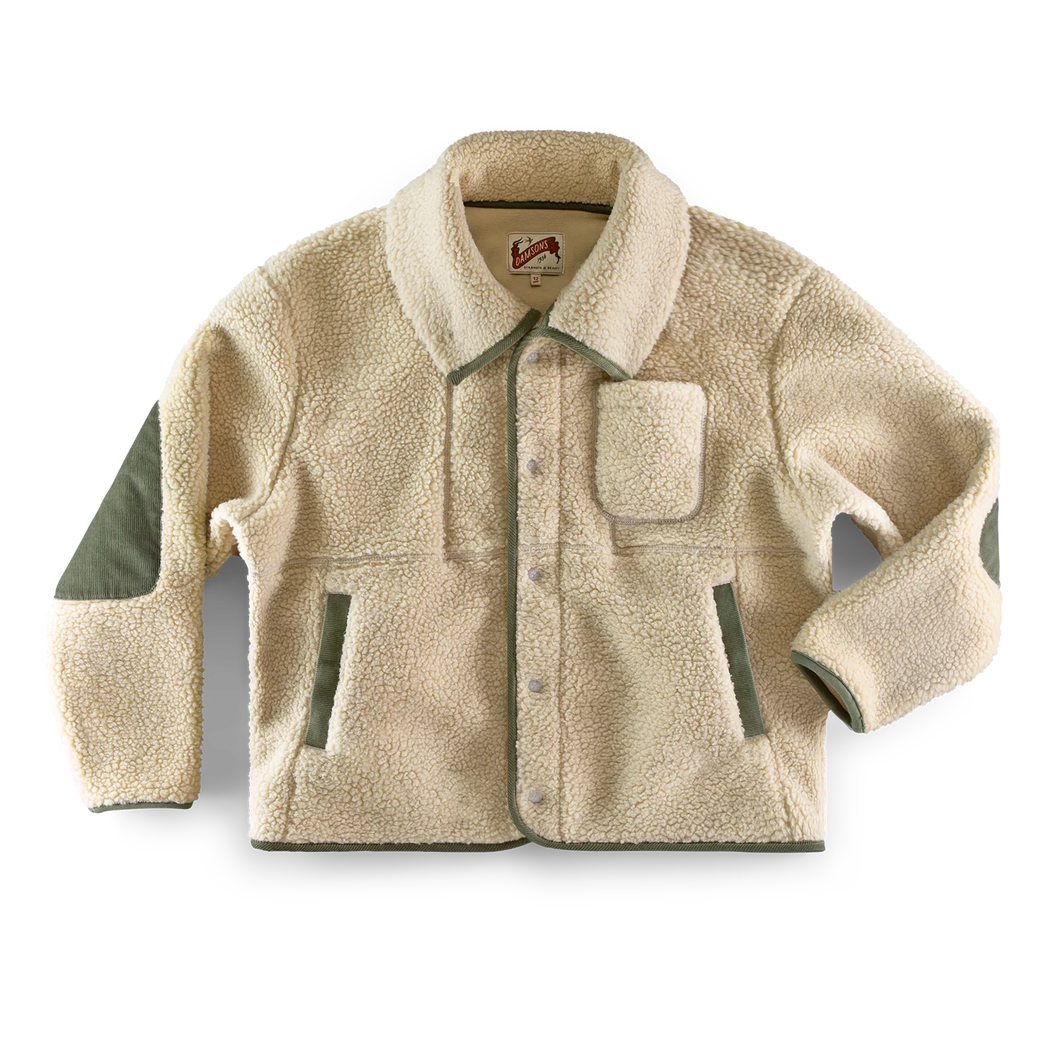 Damsons Borg Fleece Jacket Natural - Image 10