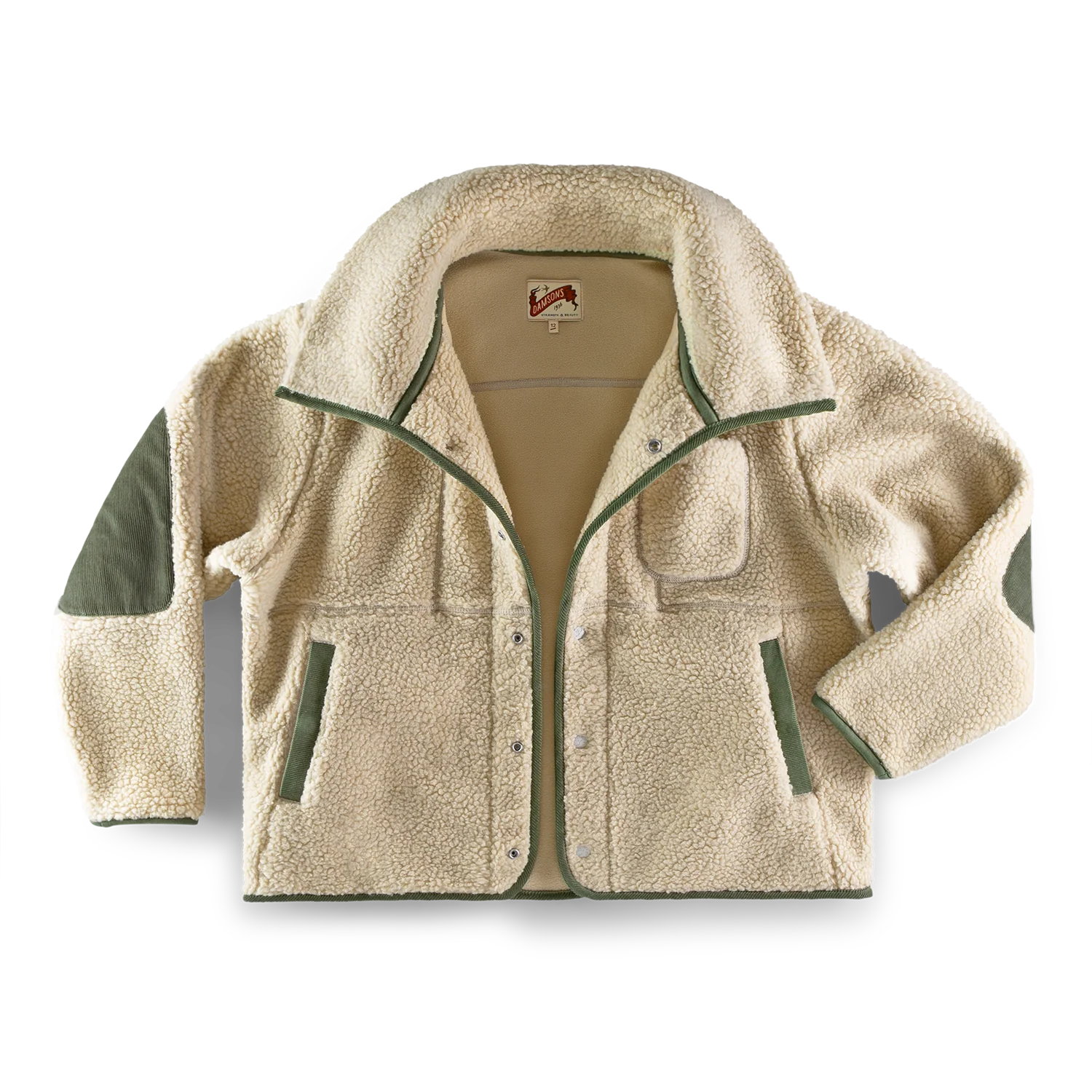 Damsons Borg Fleece Jacket Natural - Image 11