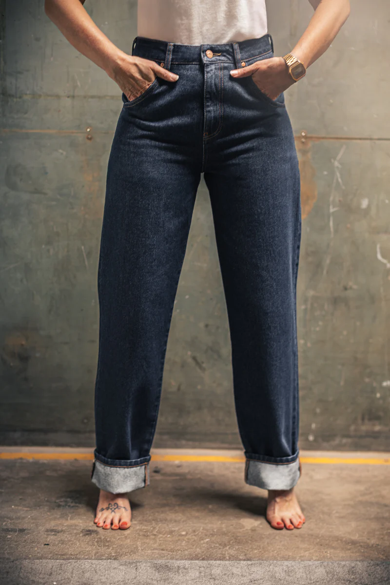 Damsons Brigitte High Waisted Jeans Indigo - Image 3