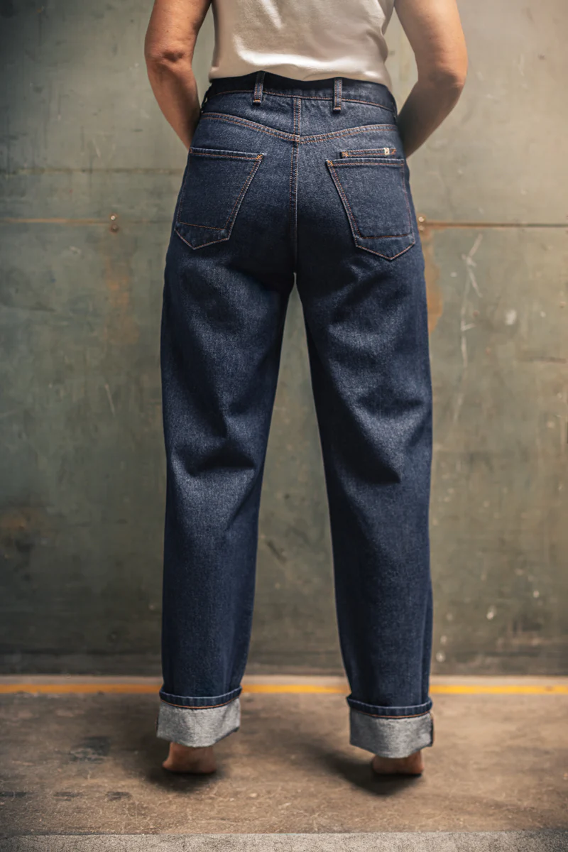 Damsons Brigitte High Waisted Jeans Indigo - Image 5