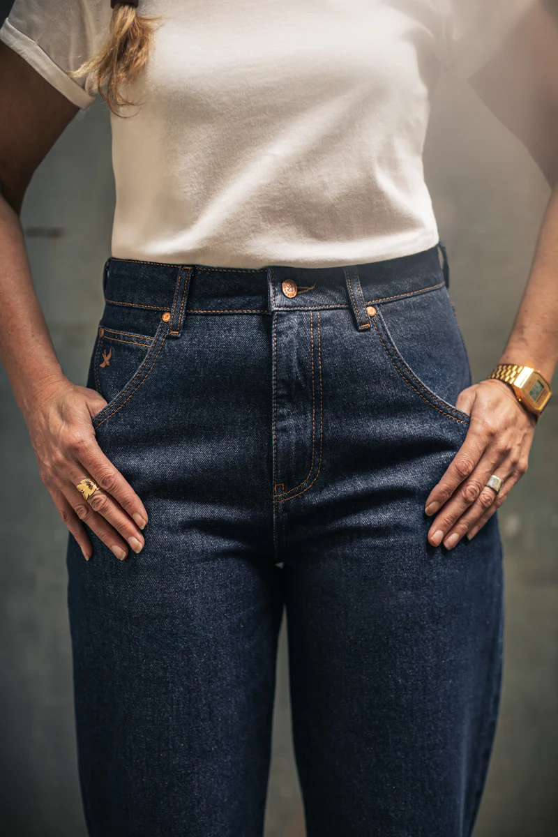 Damsons Brigitte High Waisted Jeans Indigo - Image 7