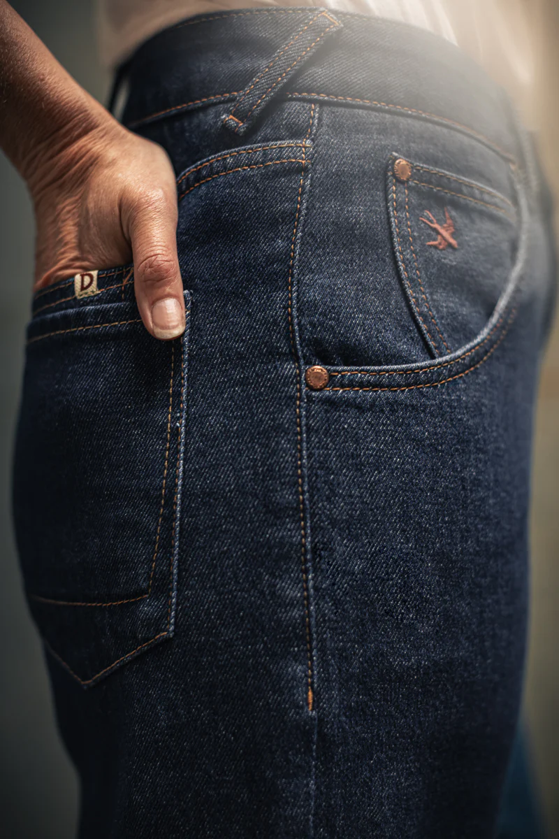 Damsons Brigitte High Waisted Jeans Indigo - Image 8