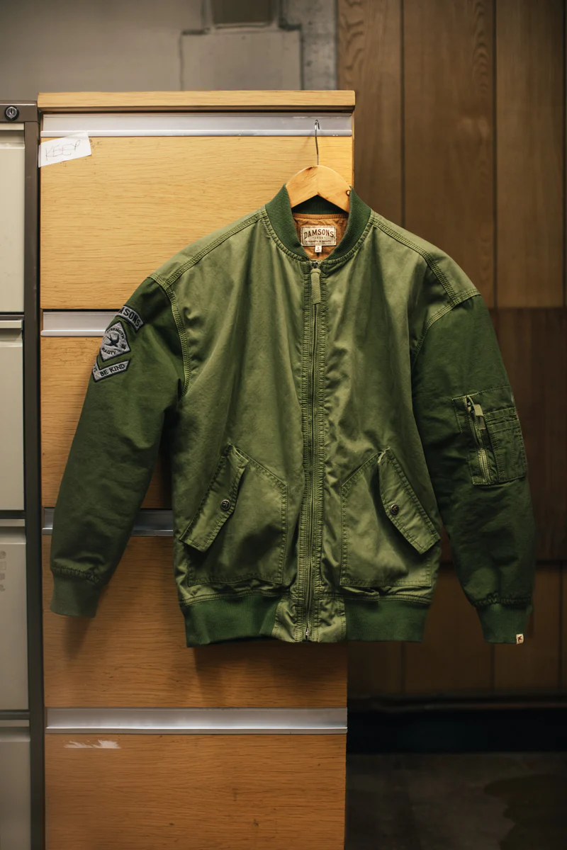 Damsons Cali Bomber Jacket Army Green - Image 6