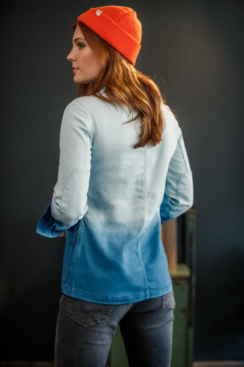 Damsons Chore Jacket Blue Ombrë - Image 4