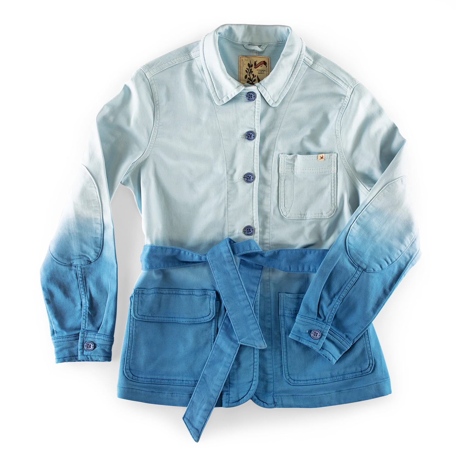 Damsons Chore Jacket Blue Ombrë - Image 8