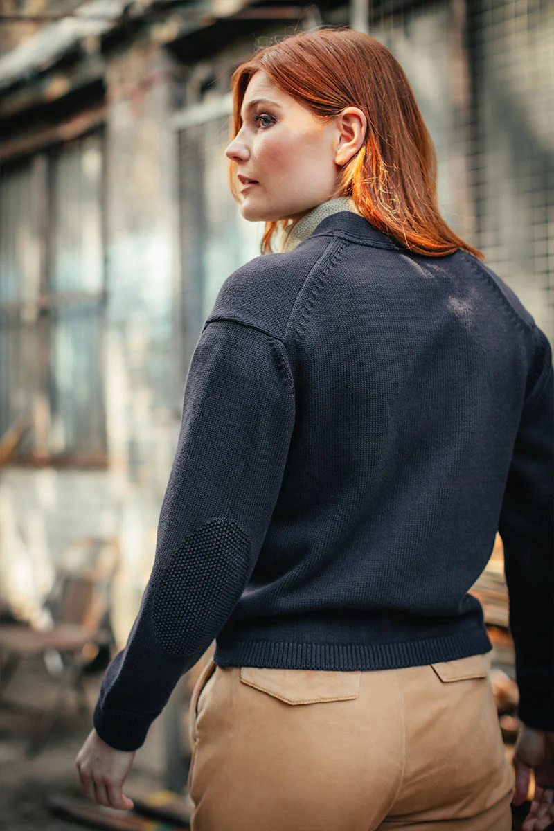 Damsons College Cardigan Navy - Image 3