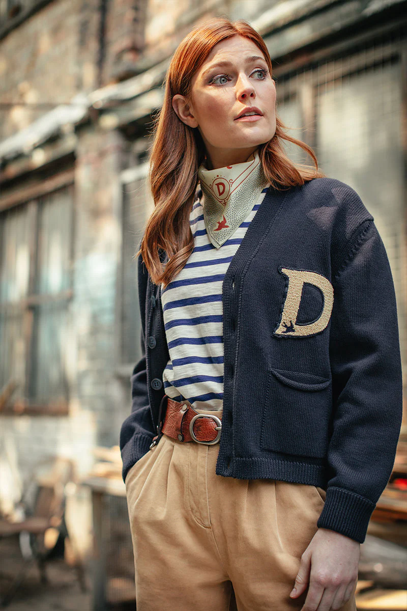 Damsons College Cardigan Navy - Image 4