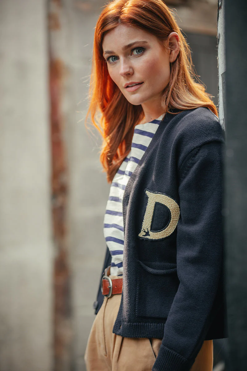 Damsons College Cardigan Navy - Image 6