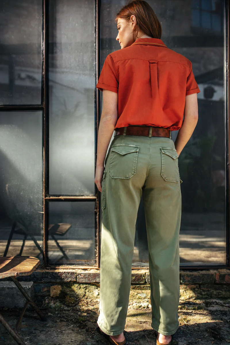 Damsons Combat Trousers Army Green - Image 6