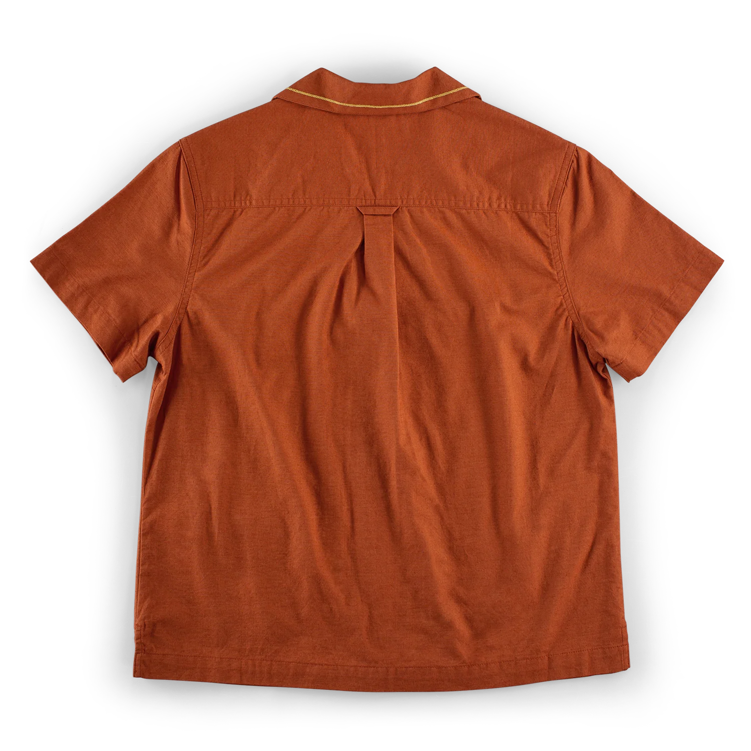 Damsons Double Bowling Shirt Burnt Orange - Image 13