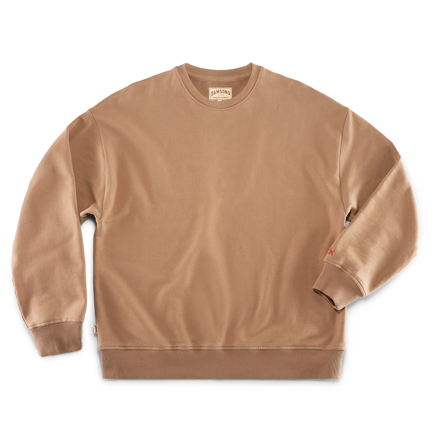Damsons Earth Relaxed Crew Sweatshirt Brown - Image 7