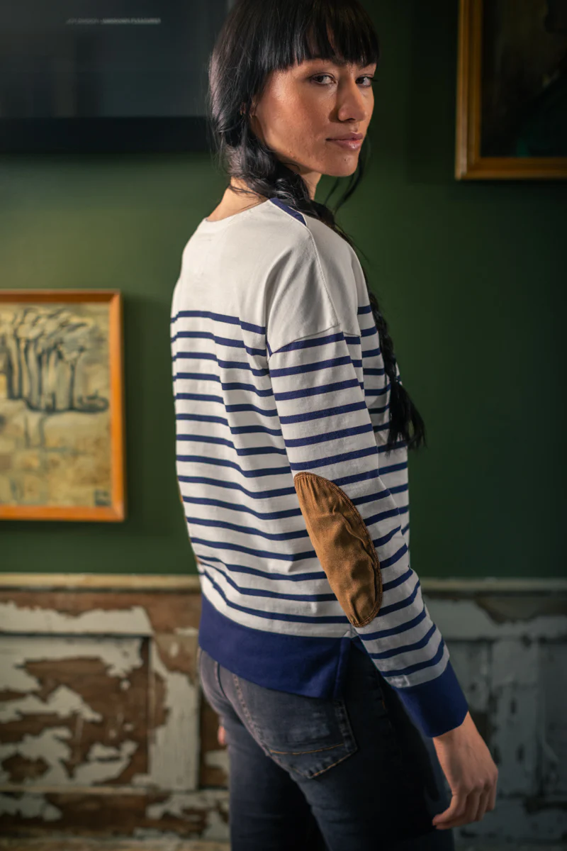 Damsons Jean Breton Top Navy - Image 3
