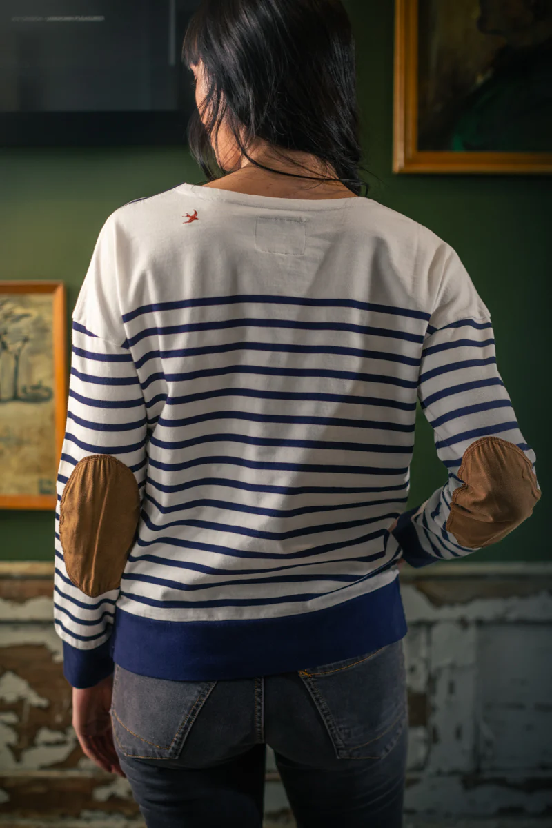 Damsons Jean Breton Top Navy - Image 4