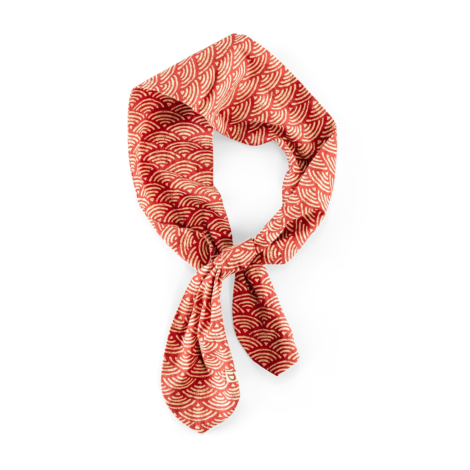 Damsons Landgirl Waves Headscarf Red - Image 7