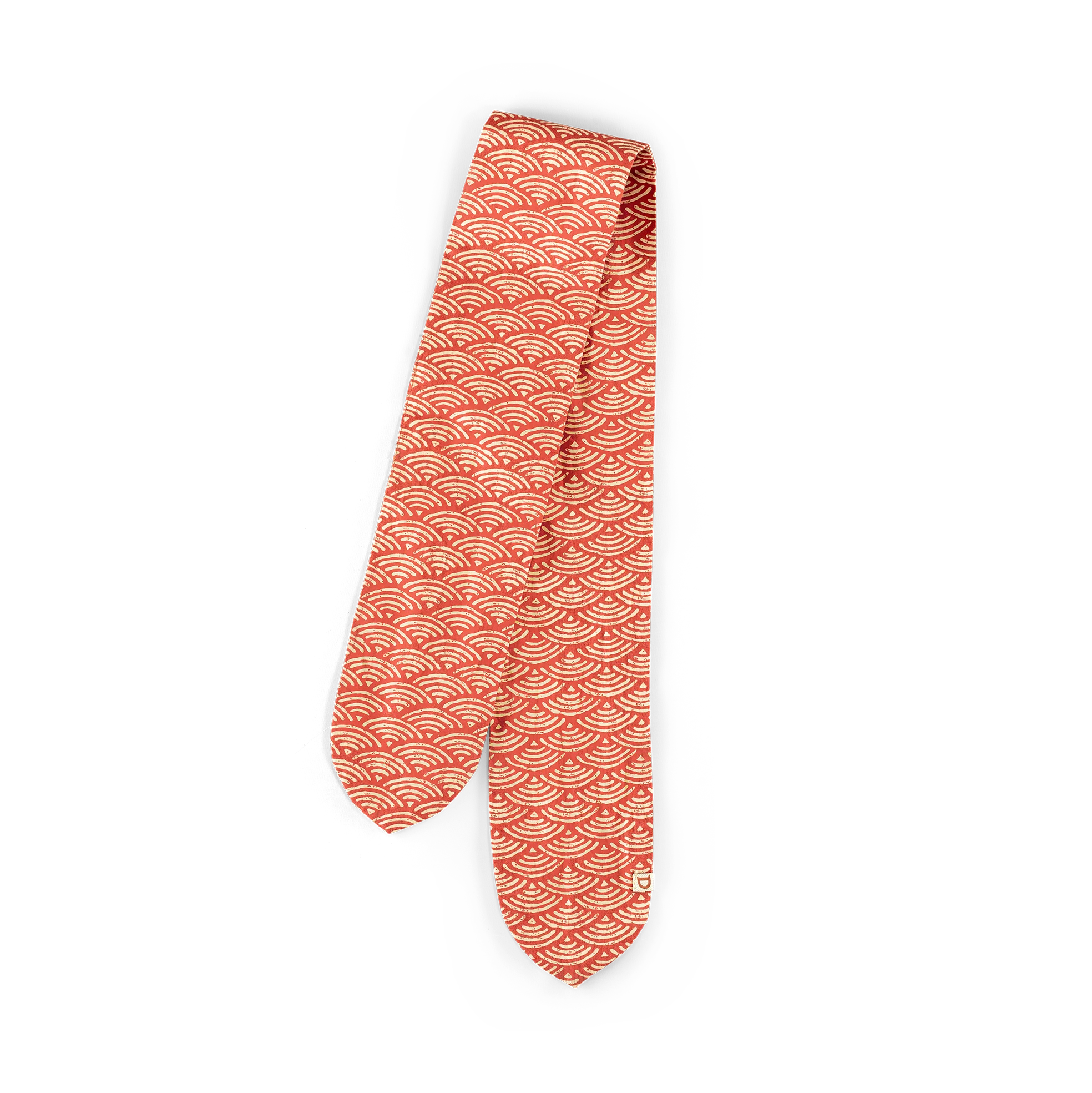 Damsons Landgirl Waves Headscarf Red - Image 8